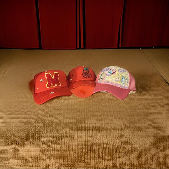 Colorful Embroidered Caps Set - Picture 1 of 4